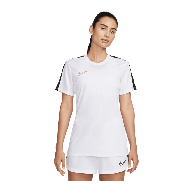 Nike Academy T-Shirt Damen Weiss Schwarz Rot F101 - weiss