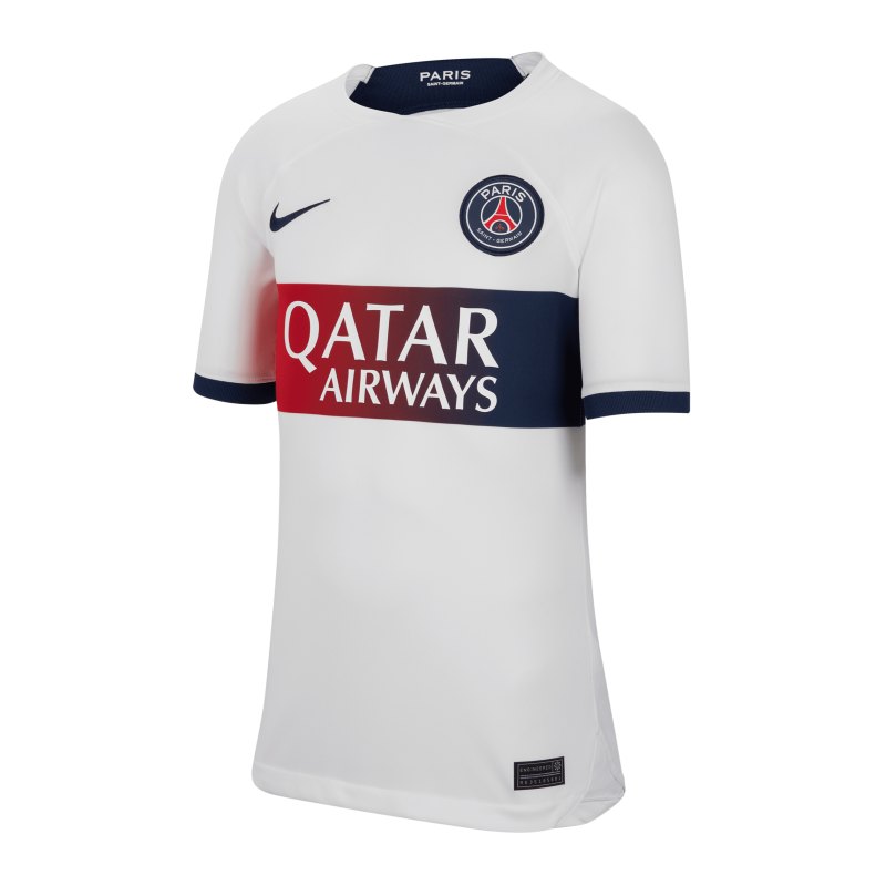 Nike Paris St. Germain Trikot Away 2023/2024 Kids Weiss Blau F101 - weiss