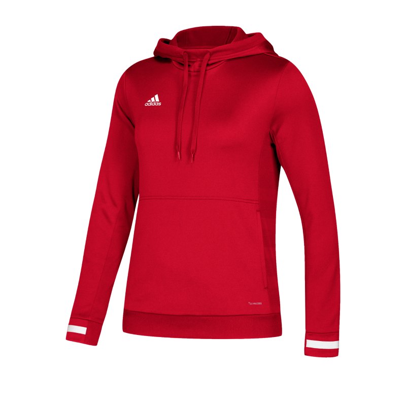 adidas Team 19 Kapuzensweatshirt Damen Rot - rot
