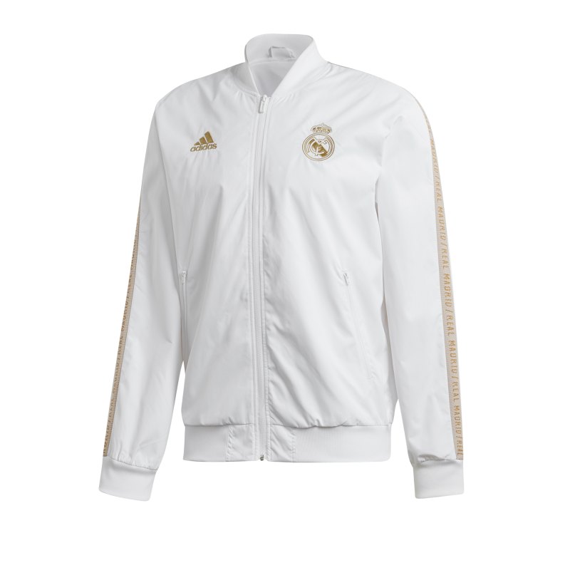 adidas Real Madrid Anthem Jacket Weiss - Weiss