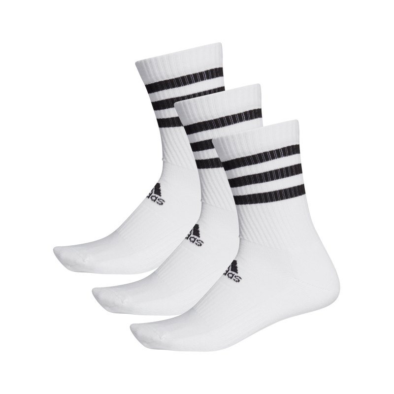 adidas Cushioned 3S Crew Socken 3er Pack Weiss - weiss