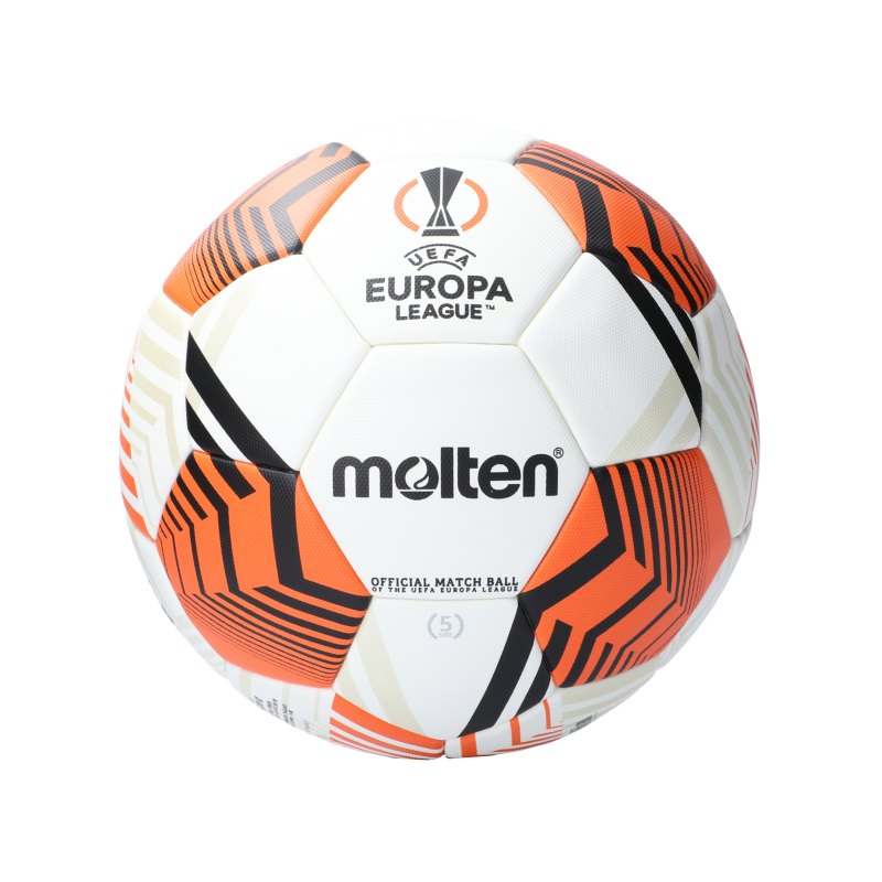 Molten Europa League Spielball 2021/2022 Weiss Orange Schwarz - weiss