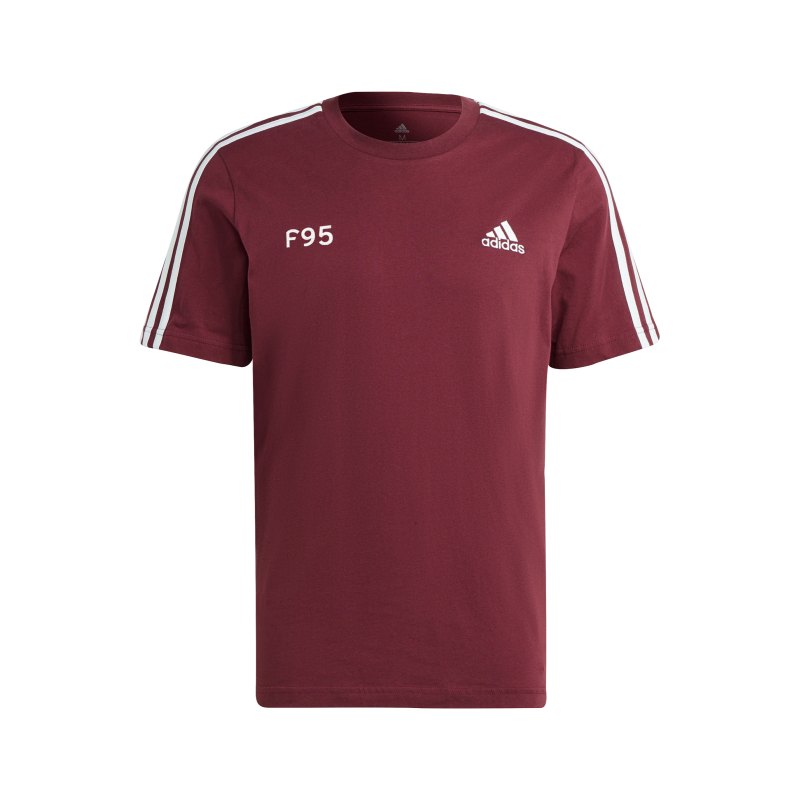 adidas Fortuna Düsseldorf Freizeit T-Shirt Rot - rot