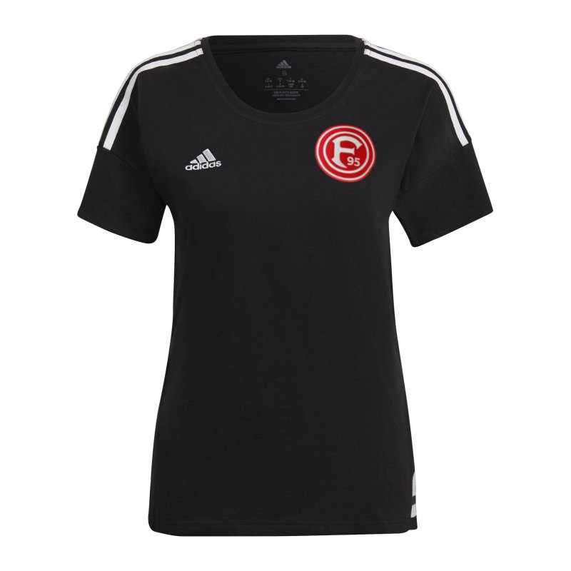 adidas Fortuna Düsseldorf T-Shirt Damen Schwarz - schwarz