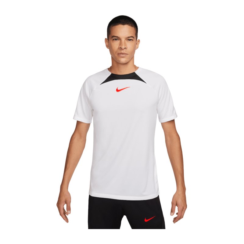 Nike Adacemy T-Shirt Weiss Schwarz Rot F100 - weiss