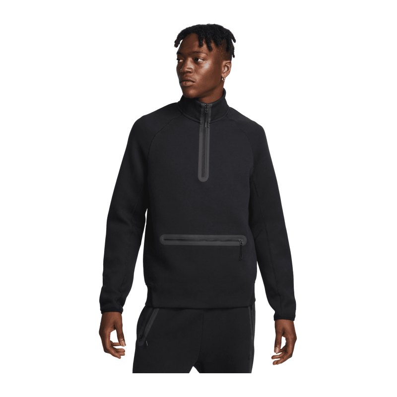 Nike Tech Fleece HalfZip Sweatshirt Schwarz F010 - schwarz