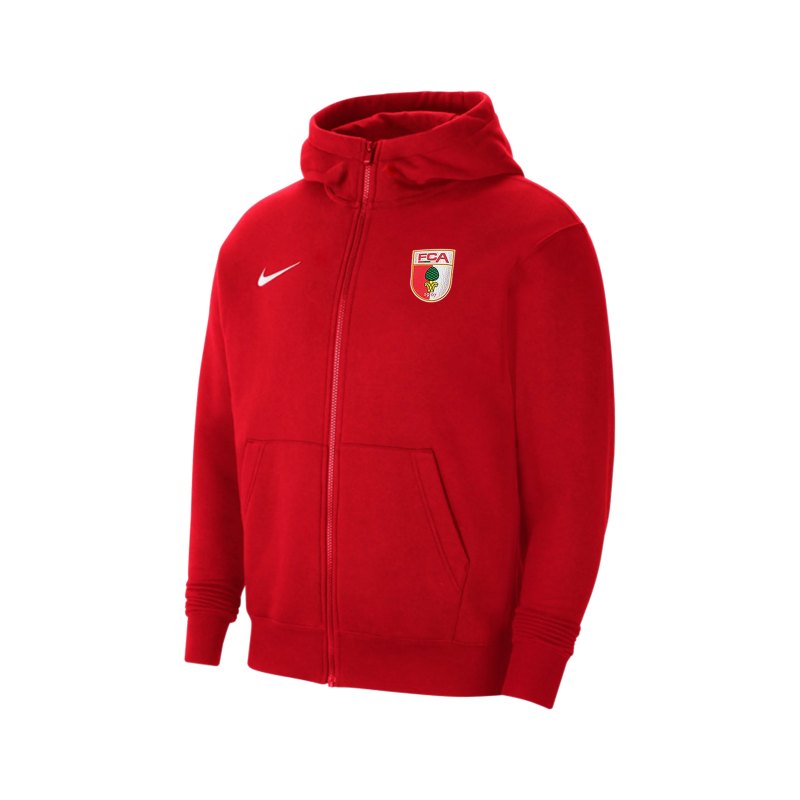 Nike FC Augsburg Fleece Kapuzenjacke Kids Rot F657 - rot