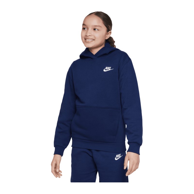 Nike Club Fleece Hoody Kids Blau F410 - blau