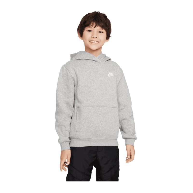 Nike Club Fleece Hoody Kids Grau F063 - grau
