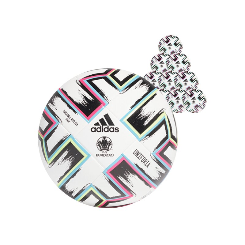 adidas LGE Uniforia Trainingsball 50x Gr. 5 Weiss - weiss
