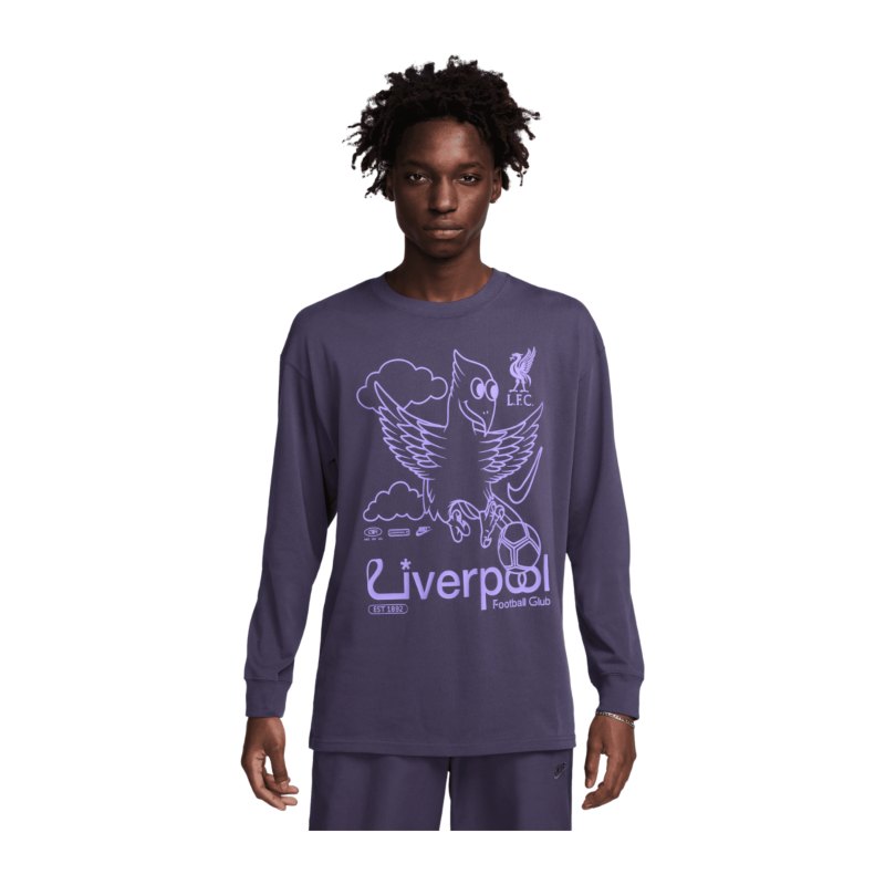 Nike FC Liverpool Air Max90 T-Shirt Grau F015 - grau