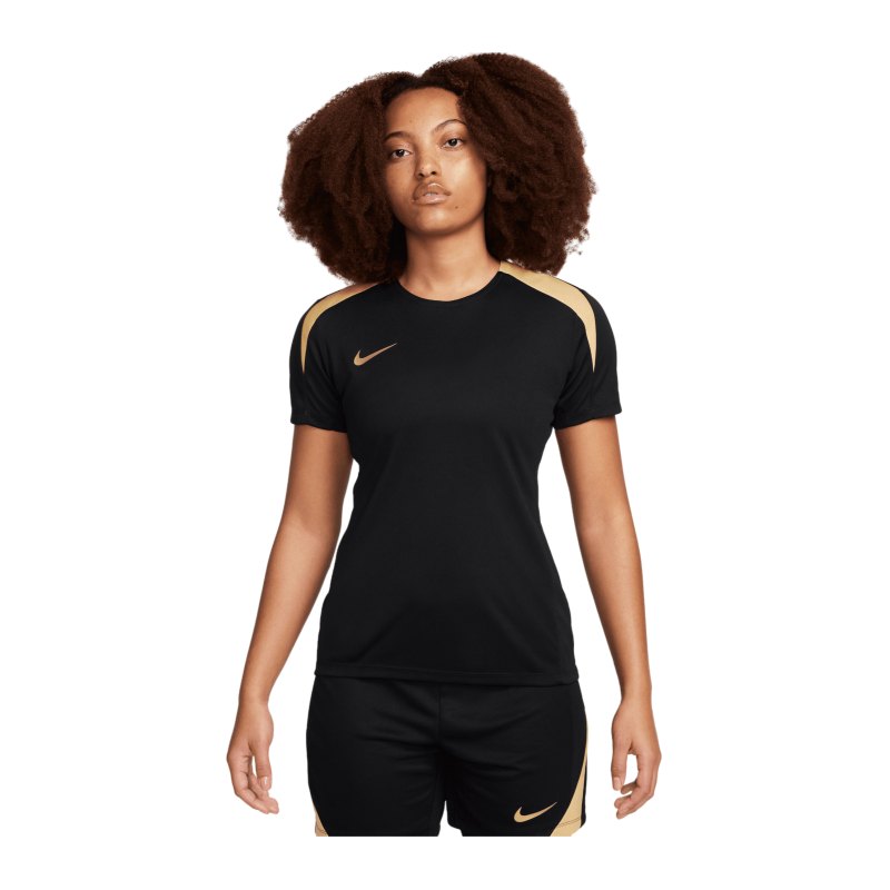 Nike Strike Trainingshirt Damen Schwarz Gold F011 - schwarz