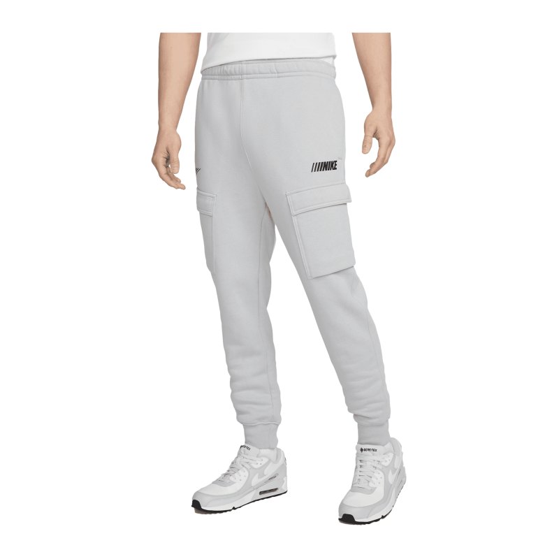Nike Standart Issue Fleece Cargo Hose Grau F012 - grau