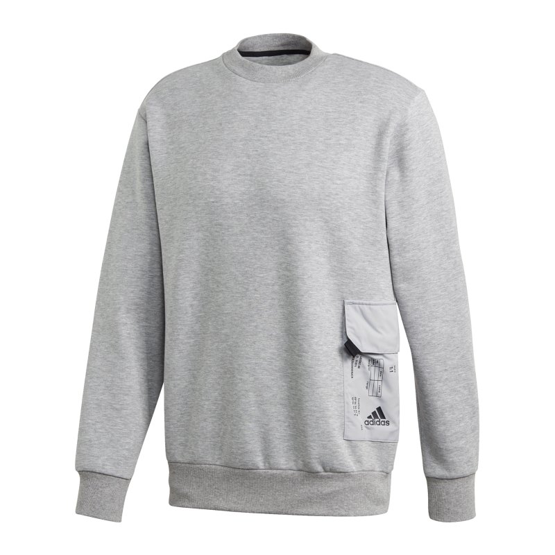 adidas Pocket Crew Sweatshirt Grau - grau