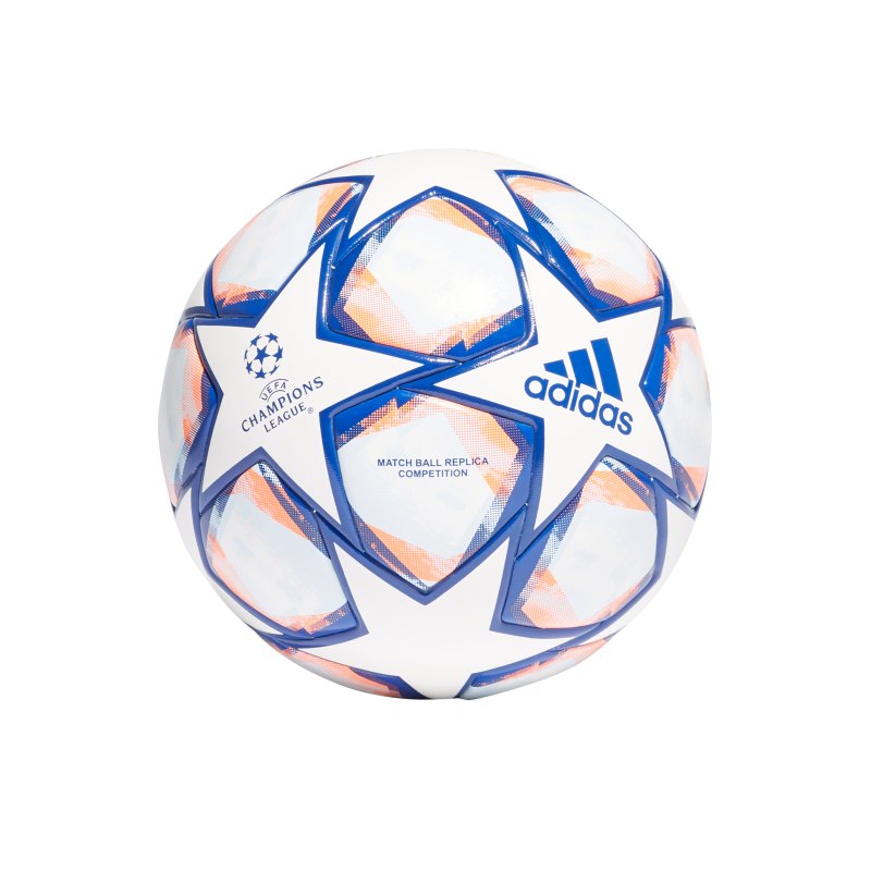 adidas Champions League Finale COM Spielball Weiss Blau Orange - weiss