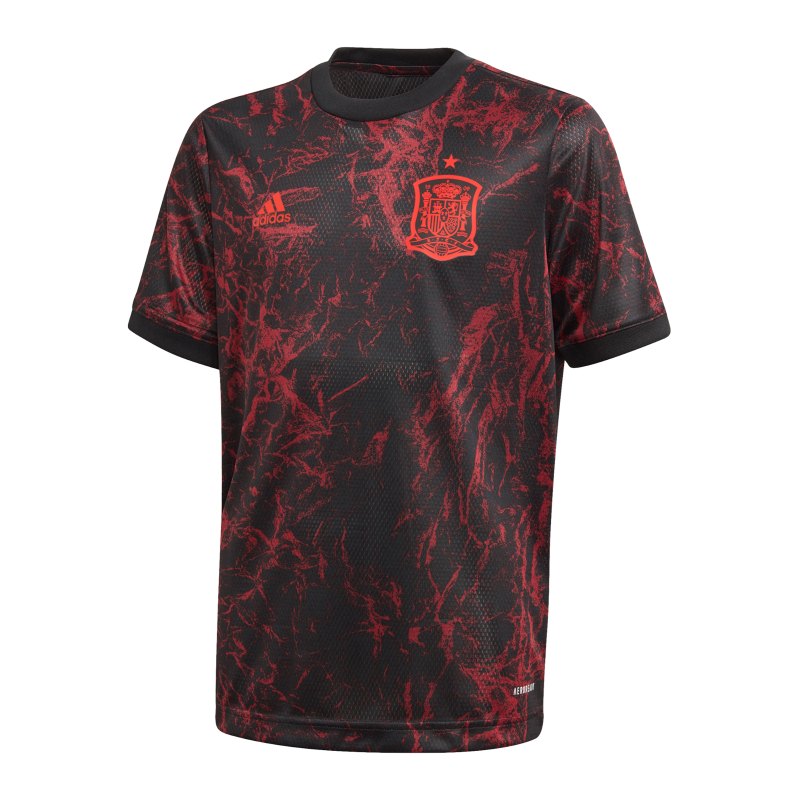 adidas Spanien Prematch Shirt EM 2020 Schwarz - schwarz