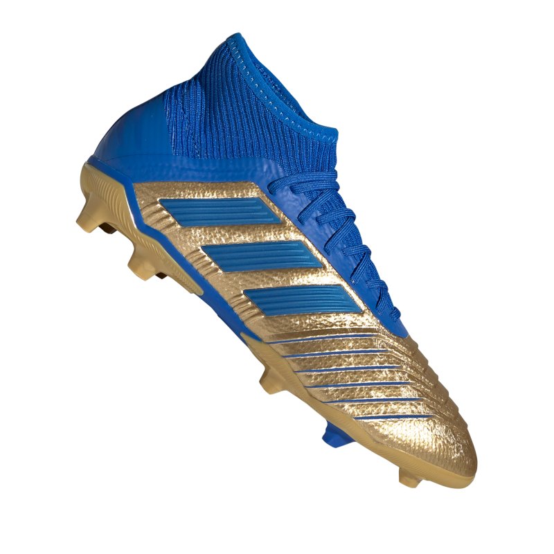 adidas Predator 19.1 FG Kids Gold Blau - gold