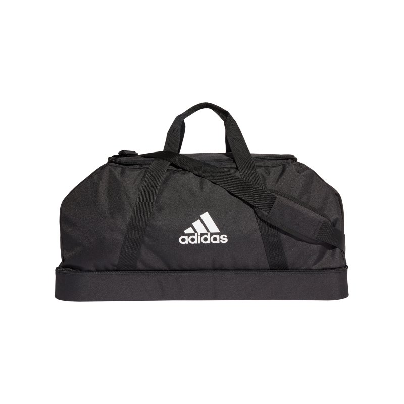 adidas Tiro Duffle Bag Gr. L mit Bodenfach Schwarz - schwarz