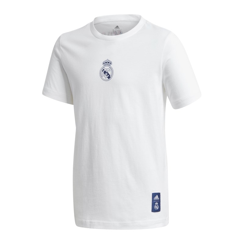 adidas Real Madrid Graphic T-Shirt Kids Weiss Blau - weiss