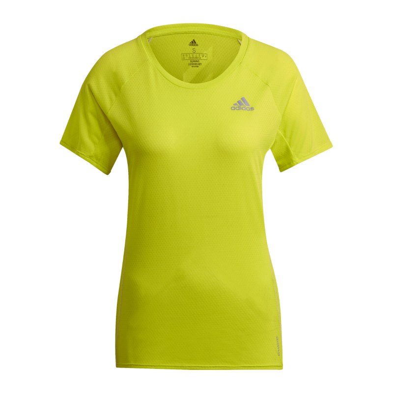 adidas Adi Runner T-Shirt Running Damen Gelb - gelb
