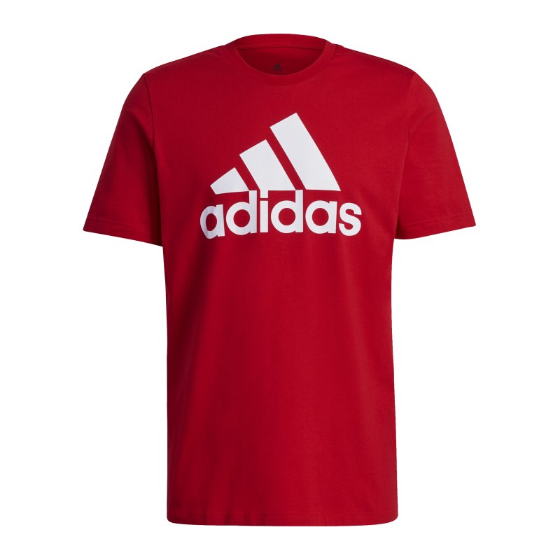 adidas Essentials T-Shirt Rot Weiss - rot