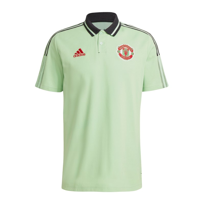 adidas Manchester United Poloshirt Hellgrün - gruen