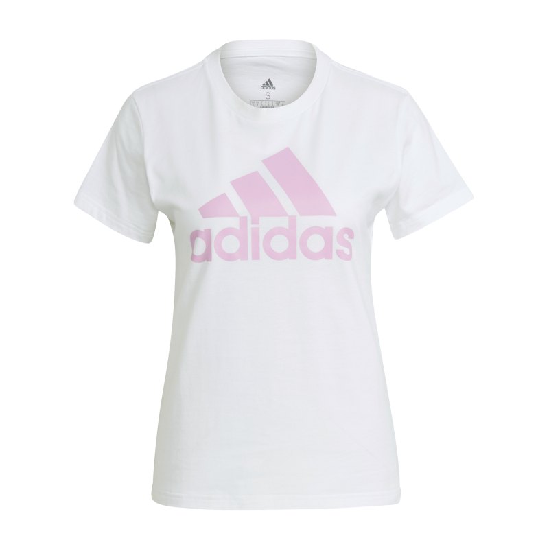adidas Essentials Regular T-Shirt Damen Weiss Lila - weiss