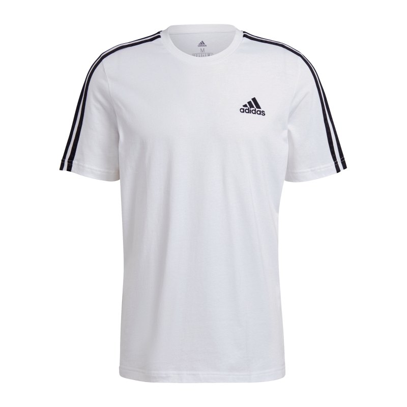 adidas Essentials 3 Stripes T-Shirt Weiss - weiss