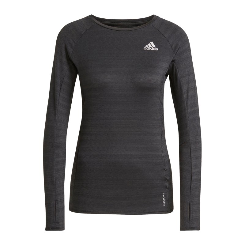 adidas Adi Runner Shirt LA Running Damen Schwarz - schwarz