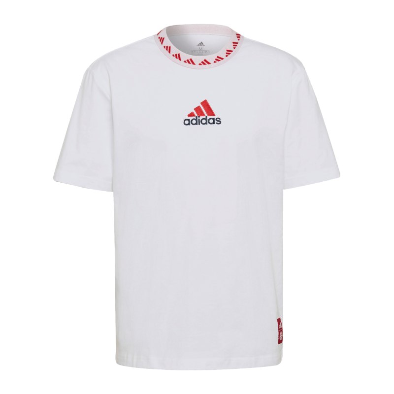 adidas FC Bayern München Icon T-Shirt Weiss - weiss