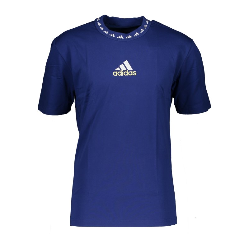 adidas Juventus Turin Icon T-Shirt Blau Weiss - blau