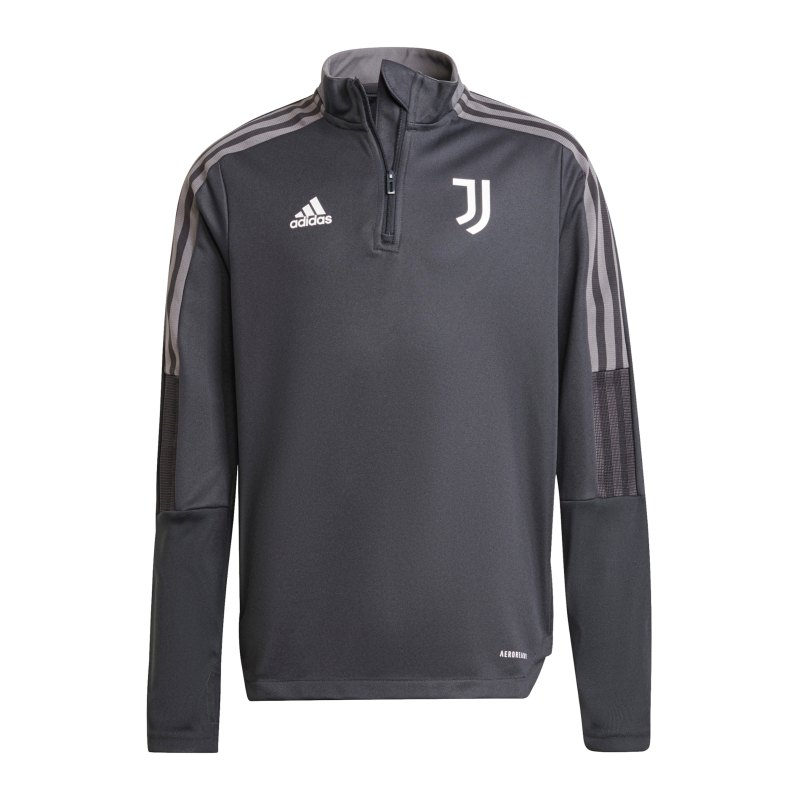 adidas Juventus Turin HalfZip Sweatshirt Kids Grau - grau