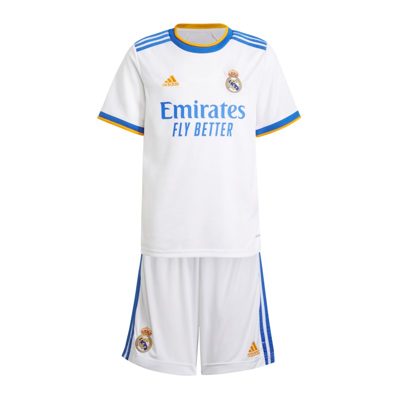 adidas Real Madrid Kinder Kit Home 2021/2022 Weiss - weiss