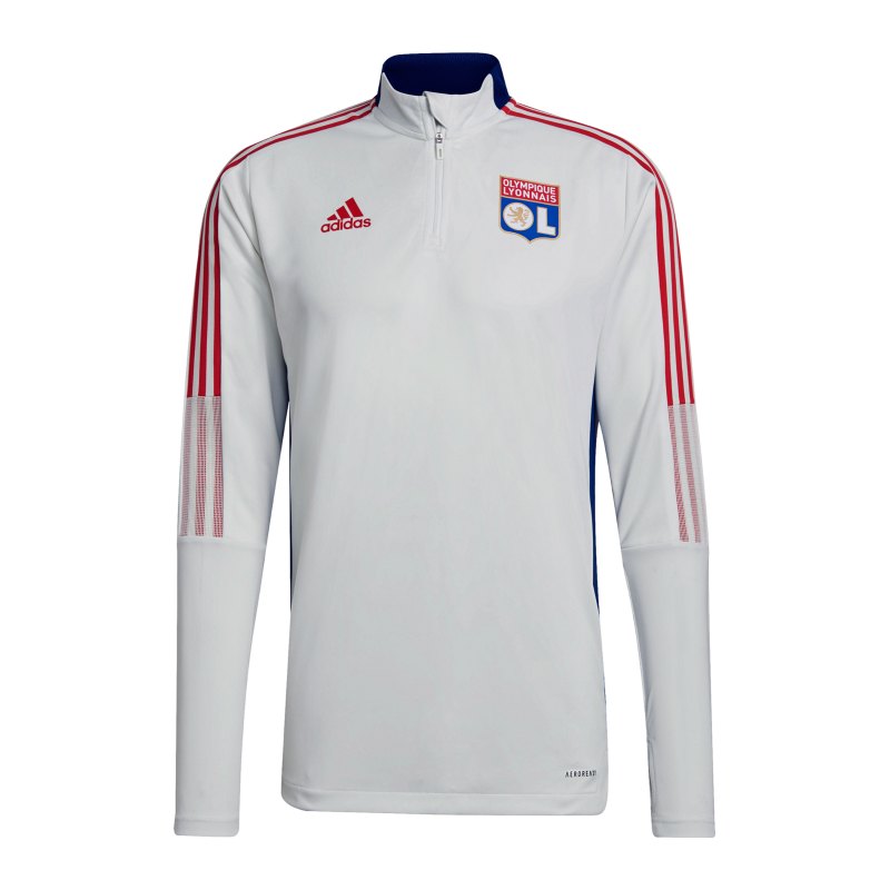 adidas Olimpique Lyon HalfZip Sweatshirt Weiss - weiss