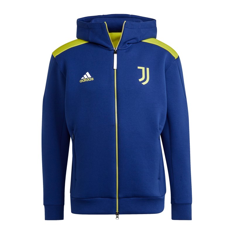 adidas Juventus Turin Z.N.E. Jacke Blau Gelb - blau