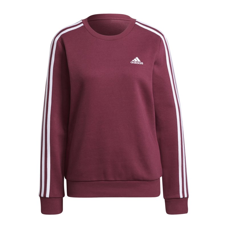 adidas Essentials 3S Sweatshirt Damen Dunkelrot - rot