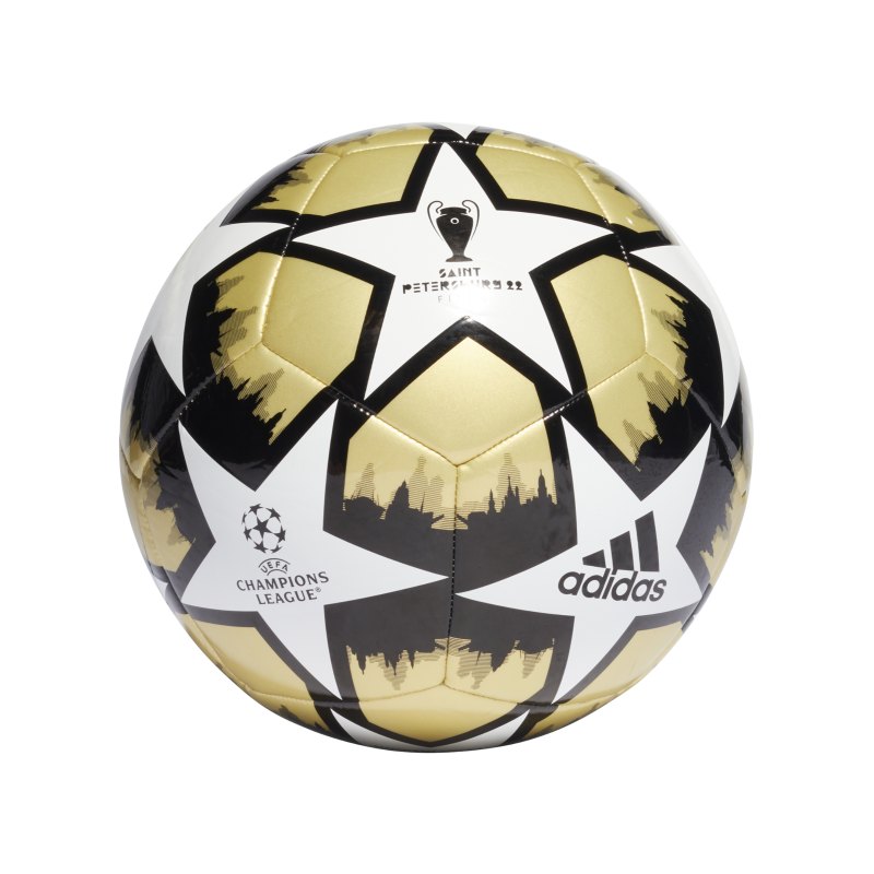 adidas UCL Club Trainingsball Gold Schwarz Weiss - gold