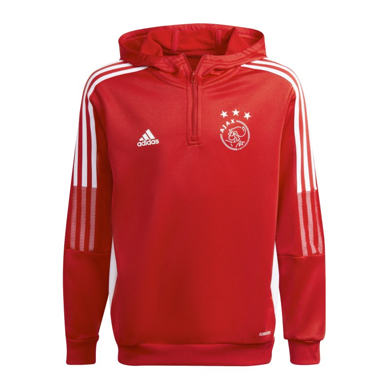 adidas Ajax Amsterdam HalfZip Sweatshirt Kids Rot - rot