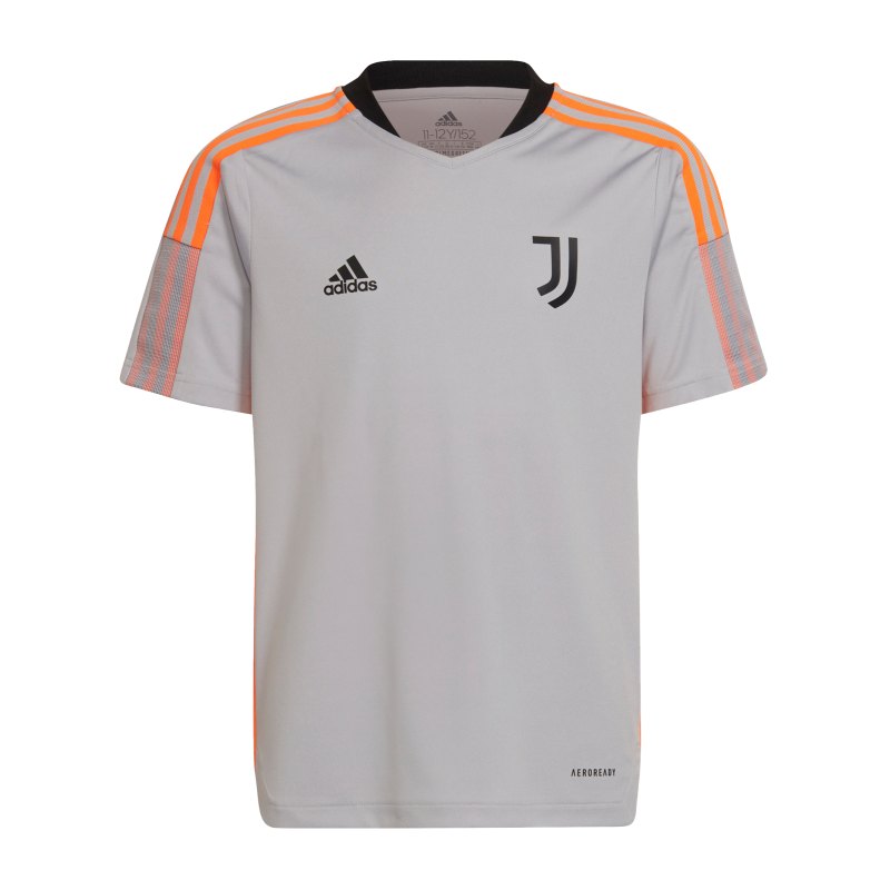 adidas Juventus Turin Trainingsshirt Kids Grau - grau
