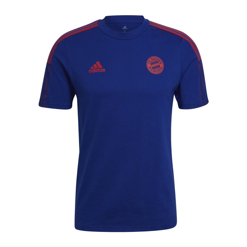 adidas FC Bayern München T-Shirt Blau Rot - blau