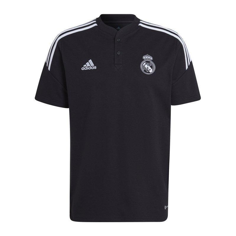 adidas Real Madrid Poloshirt Schwarz - schwarz