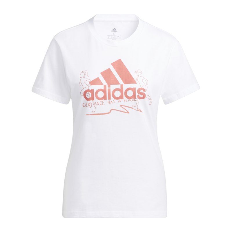 adidas Graphic T-Shirt Running Damen Weiss - weiss