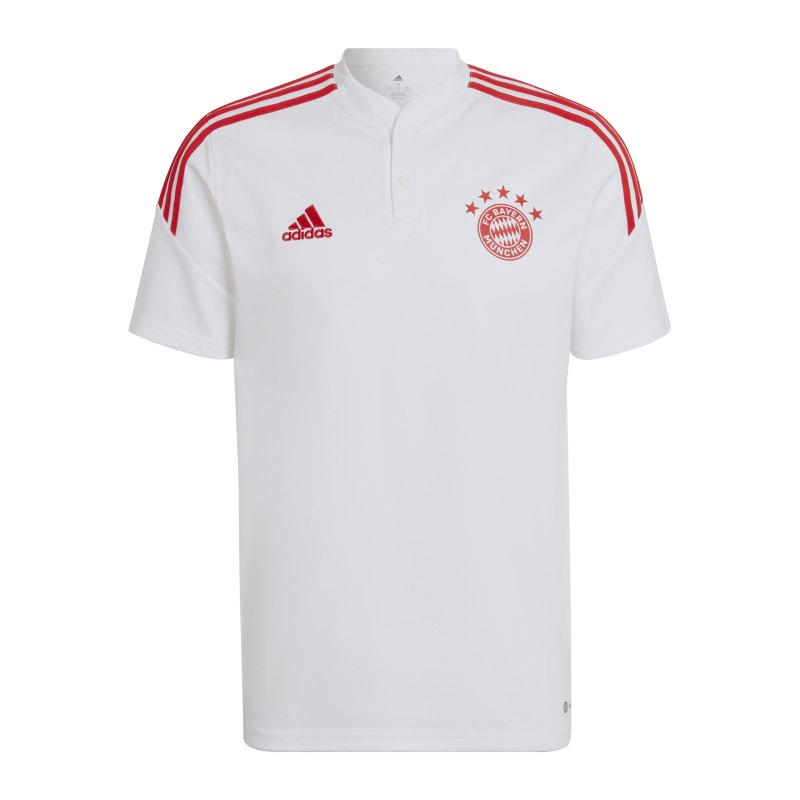 adidas FC Bayern München Poloshirt Weiss - weiss