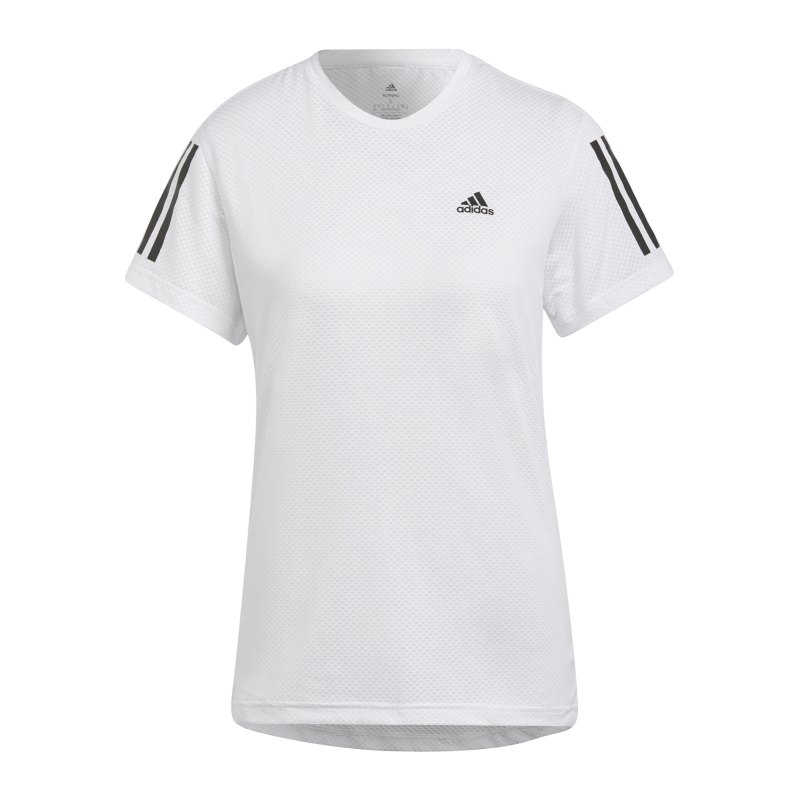 adidas Own Cooler T-Shirt Running Damen Weiss - weiss