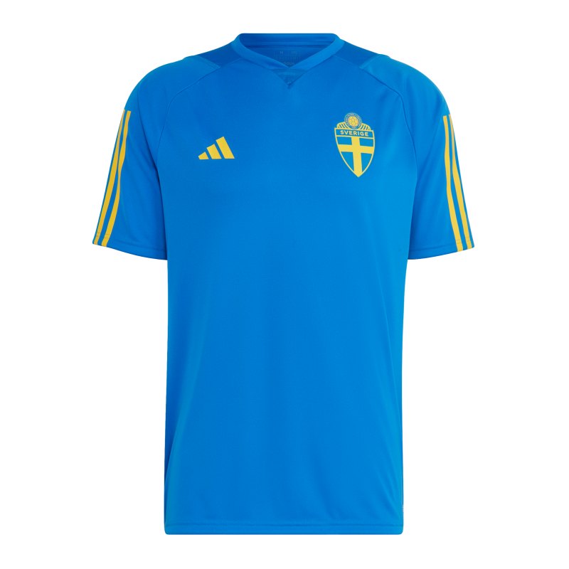 adidas Schweden Trainingsshirt Blau Gelb - blau