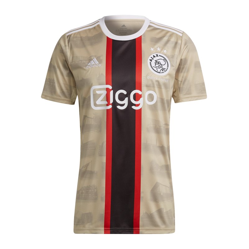 adidas Ajax Amsterdam Trikot UCL 2022/2023 Kids Beige Weiss - beige