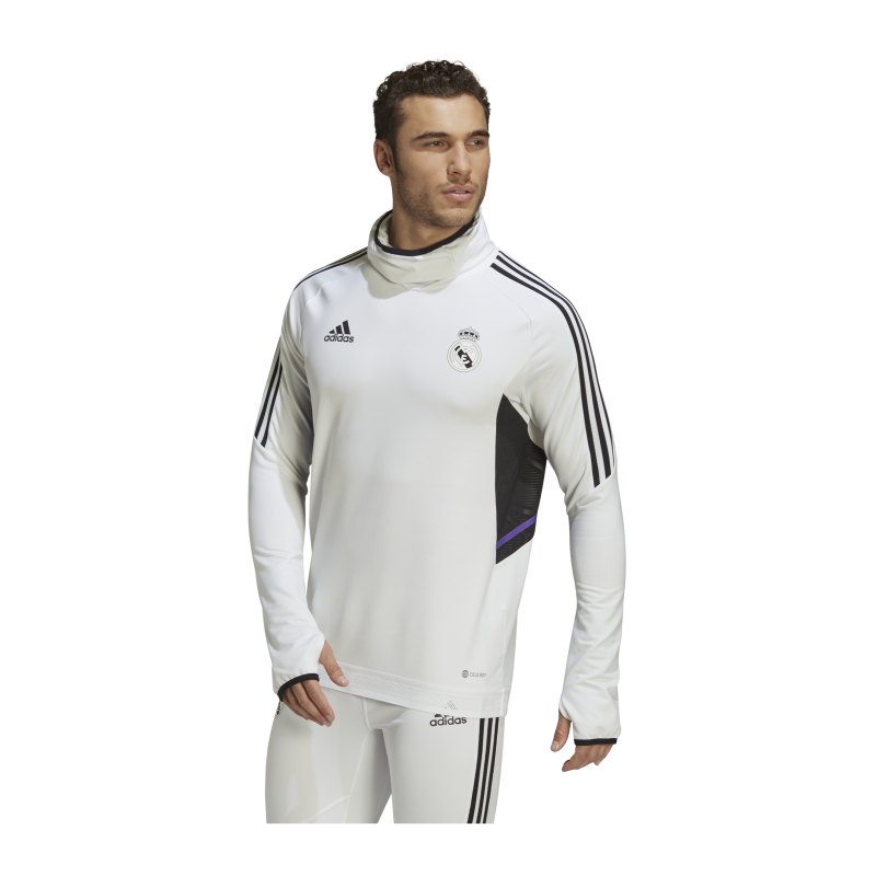 adidas Real Madrid Pro HalfZip Sweatshirt Weiss - weiss