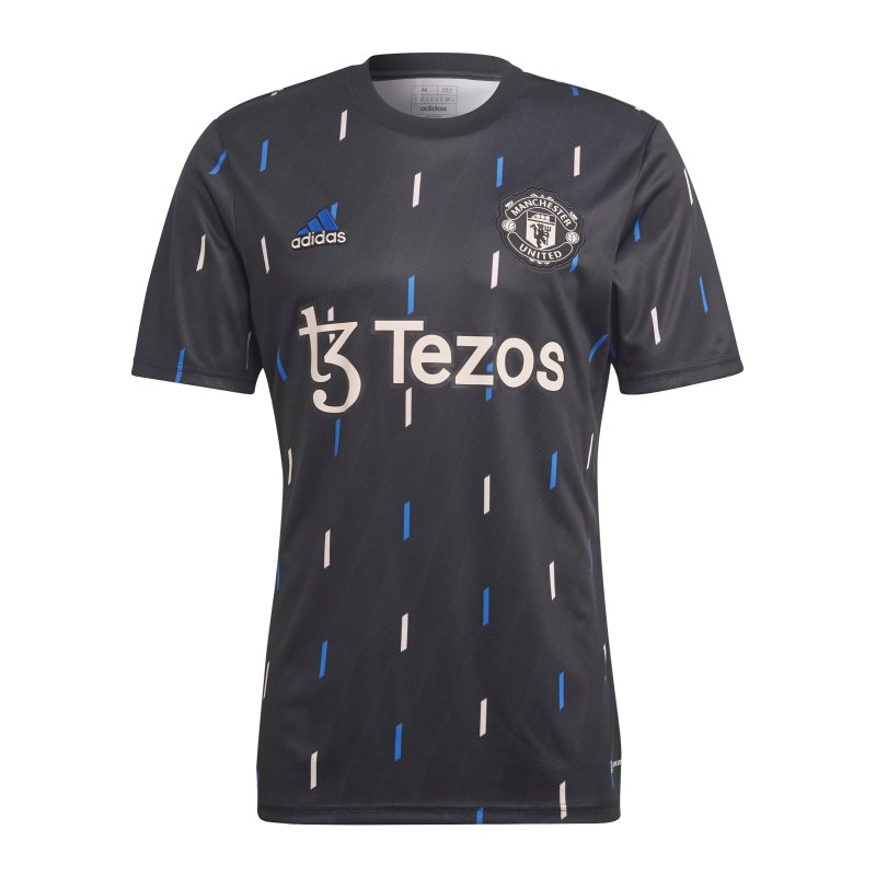 adidas Manchester United Prematch Shirt 2022/2023 Schwarz Blau - schwarz