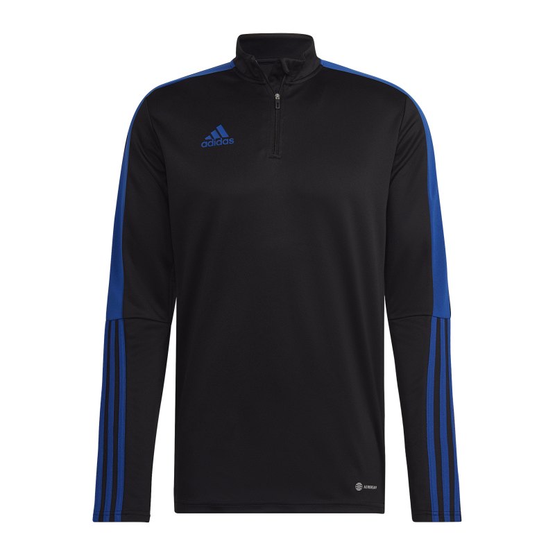 adidas Tiro ES Tracktop Sweatshirt Schwarz Blau - schwarz