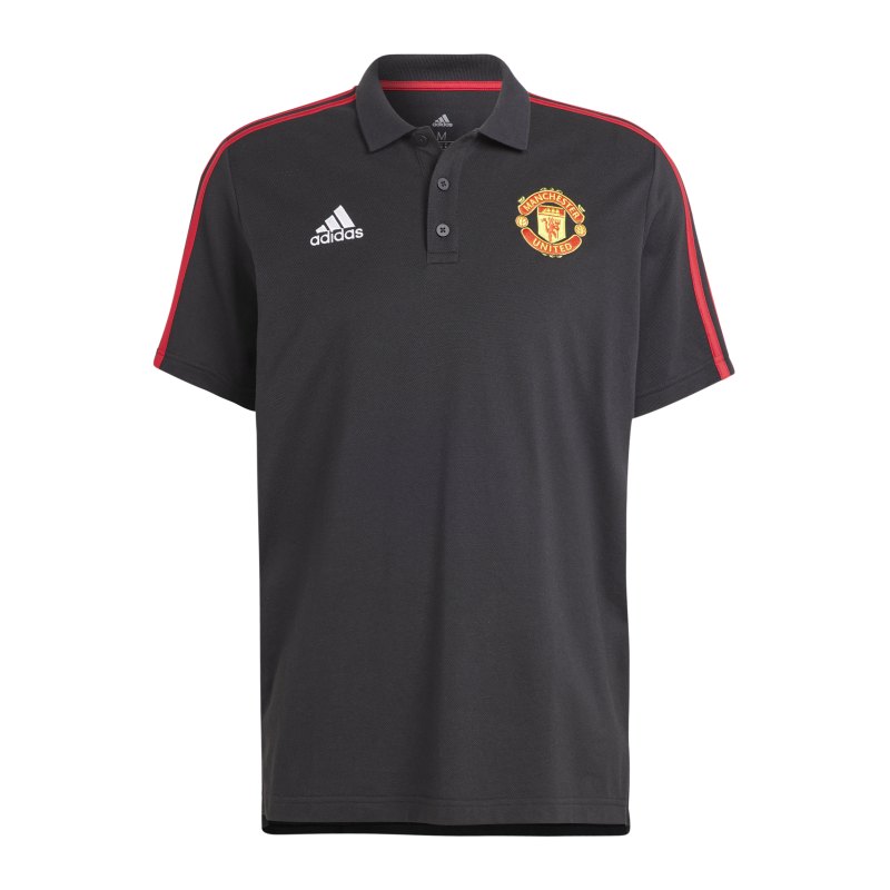 adidas Manchester United Poloshirt Schwarz - schwarz